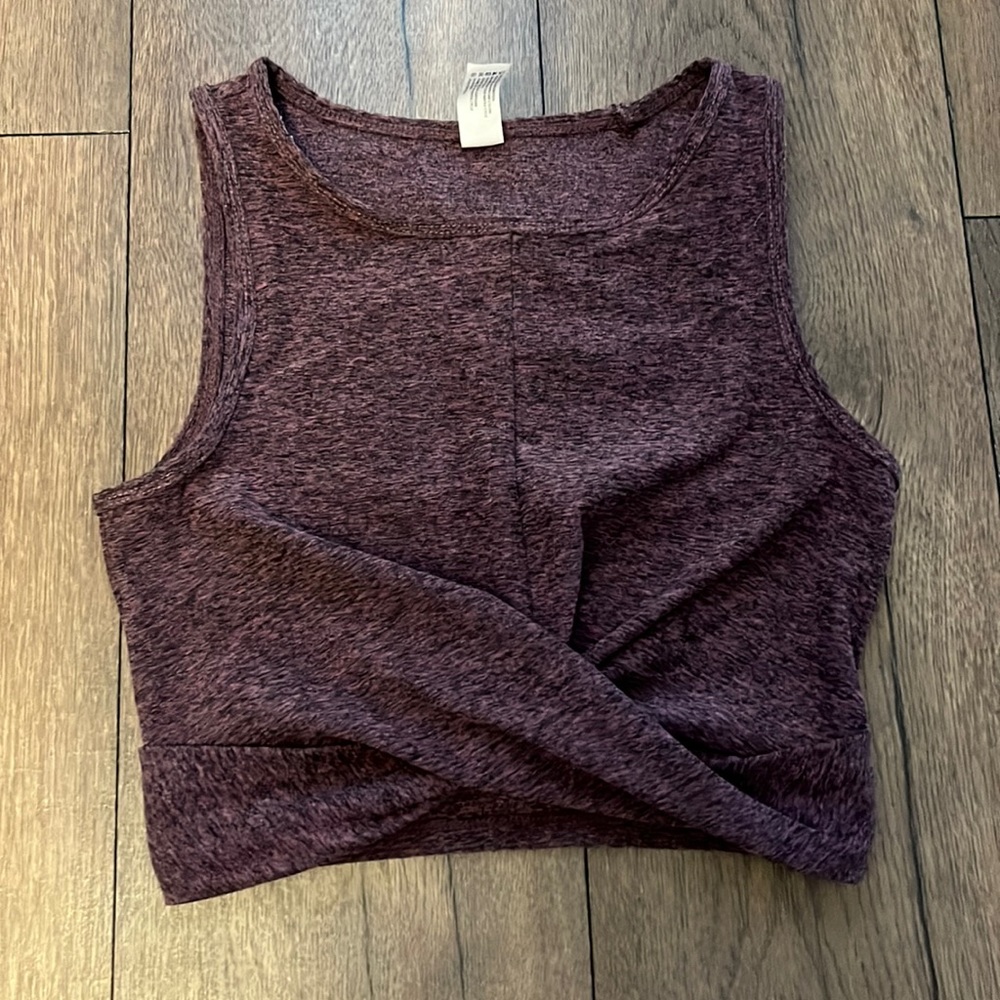 Yogalicious lux purple workout crop